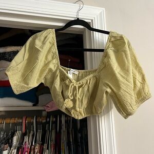 NWT Madewell Super cropped puff sleeve top